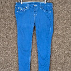 True Religion Stella Low Rise Skinny Jeans Blue Sz 32 Pre-Owned